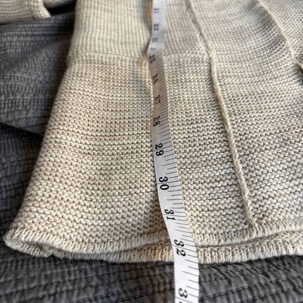 Natural Style Long Cardigan Coastal Grandma Linen Cottagecore Neutral Size XS - Picture 10 of 10